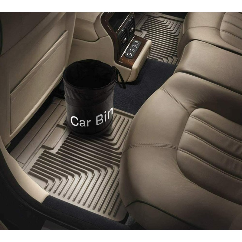CRYSTAL CROWN Portable Folding Car Trash Can, Leak Proof, Pop-up