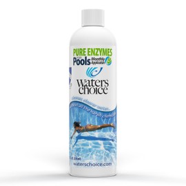 Waters Choice Pure Enzymes for Pools Natural Monthly Pool Cleaner & Water Clarifier for Crystal Clear Pool Water. Non-Toxic Formula Reduces Chlorine Usage & Breaks Down Organics - No Scum or Odors