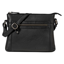 STILORD Wanda Leather Handbag Women's Small Shoulder Bag for Women Elegant Shoulder Bag for Shopping Leisure Vintage Crossbody Bag Genuine Leather, black, shoulder bag