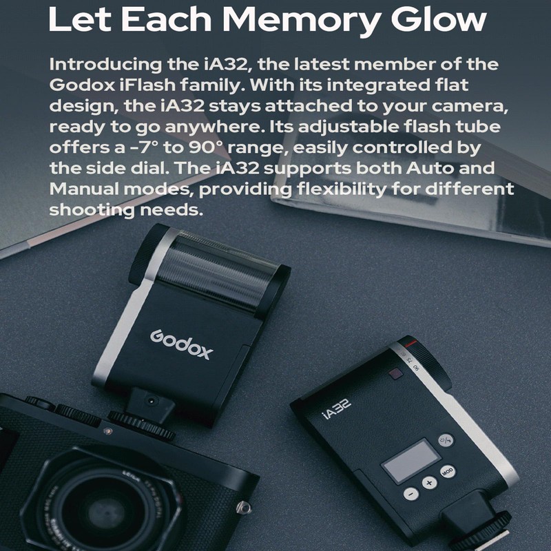 GODOX Godox IA32 Mini Camare Flash,Speedlite GN15 with 8 Levels