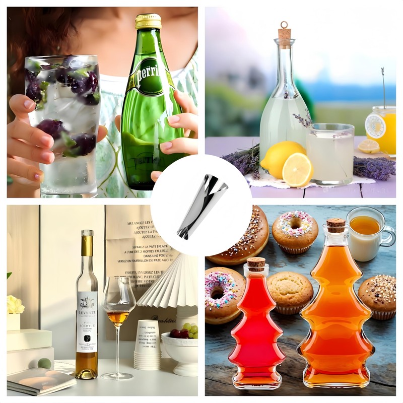 215 Pcs Silver Wine Pourer,Reusable Aluminum Foil Pour Spout with