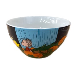 Zrike Brands Peanuts It's The Great Pumpkin Charlie Brown Ramen Noodle Bowl Set with Chopsticks