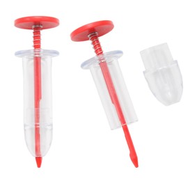 Yinluluna 2PCS Mini Sowing Seed Dispenser, Small Seed Spreader Handheld, Mini Garden Spreader for Grass, Spinach, Carrot and Lettuce Seeds (Red)