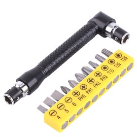 Ejoyous Angle Screwdriver, Angle Bit Holder, Hexagon Socket Allen Wrench, Cross with Bit, Angled Hexagonal Socket Wrench, for Working in Hard to Reach Places