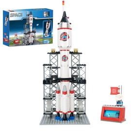 BRICK STORY Rocket Launch Center Space Explorer Building Kit Space Shuttle Adventure Building Sets for Kids 6-12 Years Old City Space Discovery Rocket Spaceship STEM Aerospace Toys (309PCS)