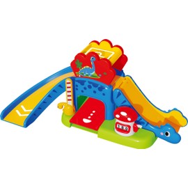 Toddler Toys for 1 2 Year Old, Dinosaur Slide with 4 Dinosaur Cars Toys for Baby 12-18 Months, Educational Learning Push Truck Track Gifts for 1 2 3 Year Old Boys Girls