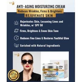 Face Moisturizer with SPF | Sunscreen for Face | Collagen, Retinol, Hyaluronic Acid Cream | Age-Defying, Lift & Firm Cream | Lotion for Women | Collagen Peptides | Anti-Aging Moisturizer | 1.7oz