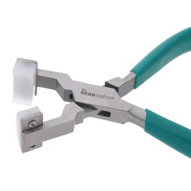 Alicates de punta de cadena con mandíbula de nailon, herramientas delicadas para manualidades, suministros para hacer joyas