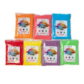 Kulture Khazana: Holi Color Powder - 1lb Bags, 7 Pack - All Natural, Washable, Biodegradable, Non-Toxic, Festival of Colors, Fun Run, Parties, Outdoor