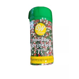 Wilton Sprinkles Green Red White 3 oz Great for Cupcakes and Cookies