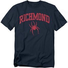 LOGOVISION University of Richmond Arch Logo Unisex Adult T Shirt, Navy, Large