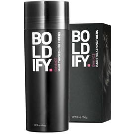 BOLDIFY Fibras Capilares para Cabello Fino (Negro) Polvo Pelo Hombre – Botella 56g – Relleno Natural, Oculta al Instante la Pérdida de Cabello – Fibra Capilar Hombre, Mujer