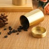 Ushinelit Brass Tea Canister, Small Portable Caddy Storage Container for