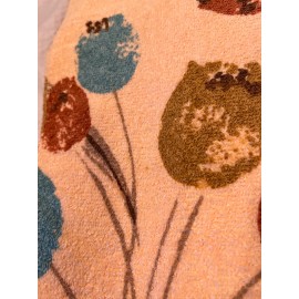 Dundee Vintage New Dundee 3 Pc. Bath Hand Towel Washcloth Set Tulips Peach USA READ!
