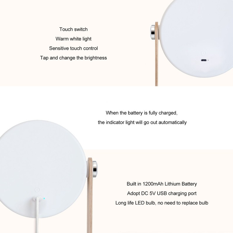 Telescopic Lantern Lamp Dimmable USB Charging Touch Control Eye Protection