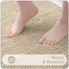 Homaxy Chenille Bathroom Rug, Non-Slip Bath Mat, Washable Bath Mat,