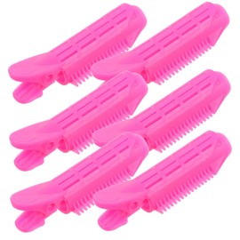 IWOWHERO 6pcs Bang Hairdressing Curlers Portable Hair Styling Tool for Effortless Waves Lightweight Durable Clips for Home and Travel Use for Thicker Hair
