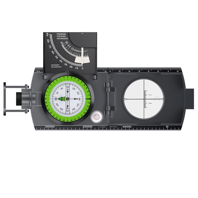 Anbte Compass Military Marching Compass with Clinometer IP65 Waterproof Professional