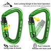 AINIKEY Climbing Carabiner Clips 25kN Auto Locking Carabiner, Professional Heavy