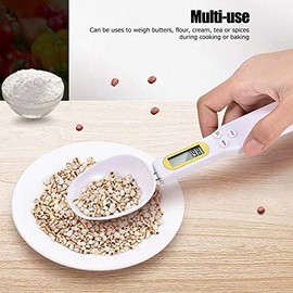 Balanza de Cuchara Digital, 500g/30ml Cucharas Medidoras Eléctricas con Pantalla LCD para Hornear, Café, Té, Harina, Básculas de Cocina, Escala de Medición de Alimentos Peso de 0.1 a 500 Gramos