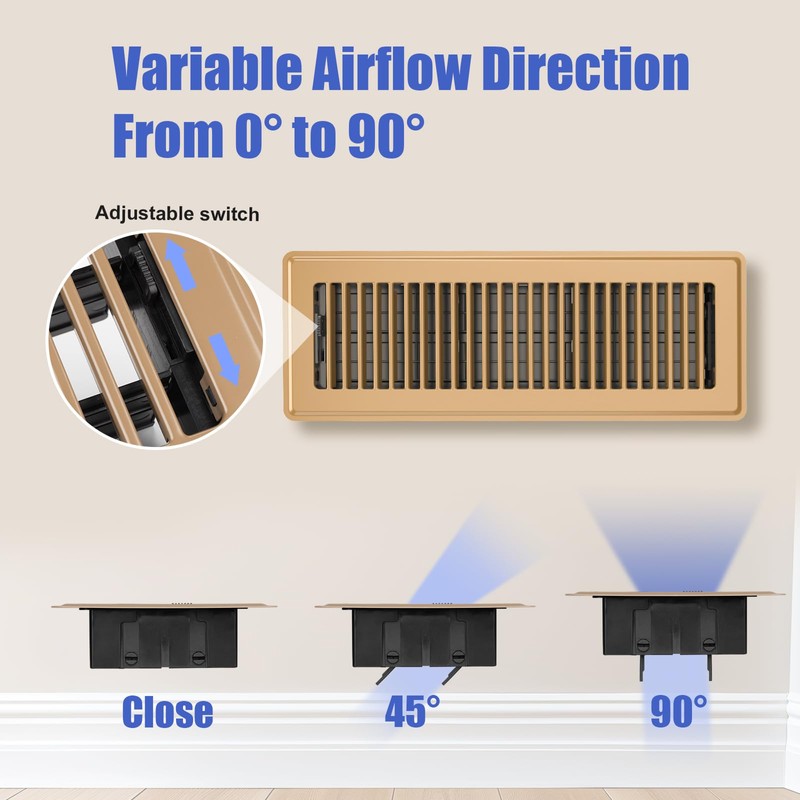 4x14 Floor Register Vent - Heavy Duty Steel Vent Covers