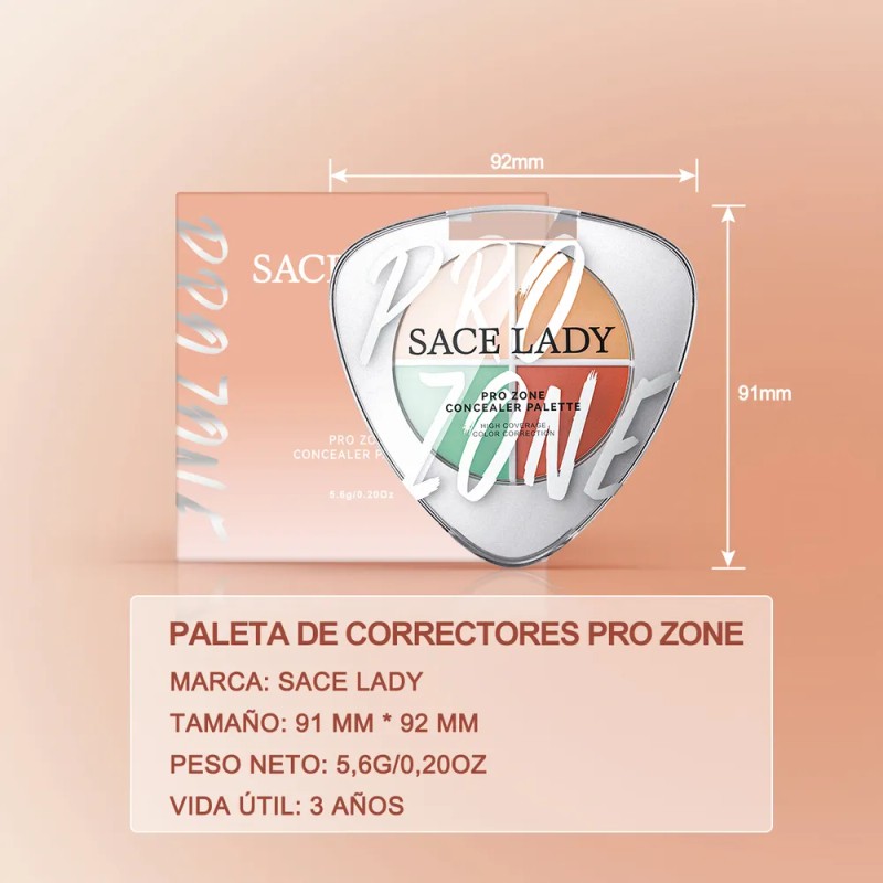 Sace Lady Base De Maquillaje Corrector Impermeable Concealer 01