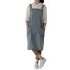 Denim Cotton Canvas Cross Back Aprons Solid Color Shop Kitchen