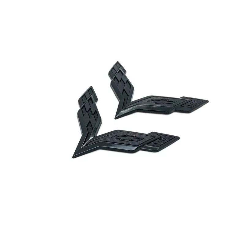 GM Front & Rear Set Cross Flags Emblem For 2014-2019