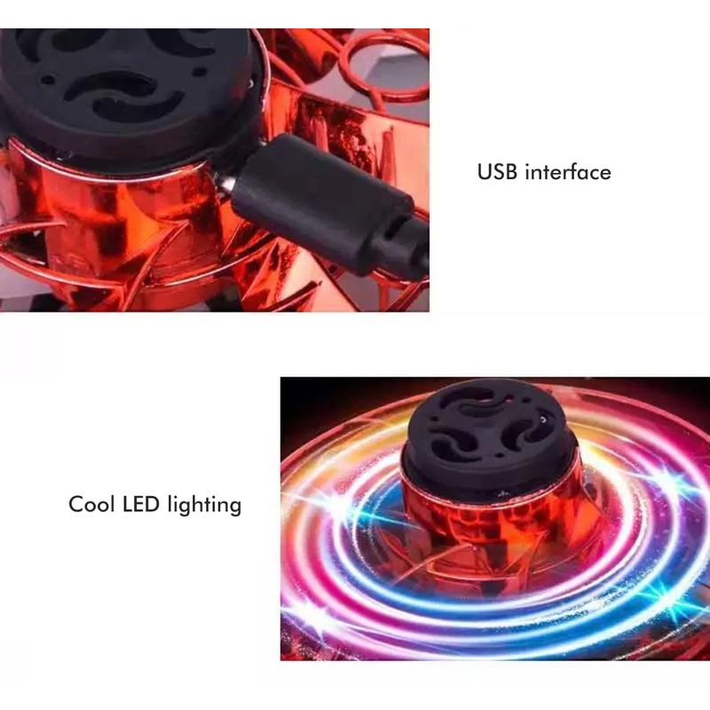 Mini UFO Flying Ball Toy for Kids Rotatable LED Luminous
