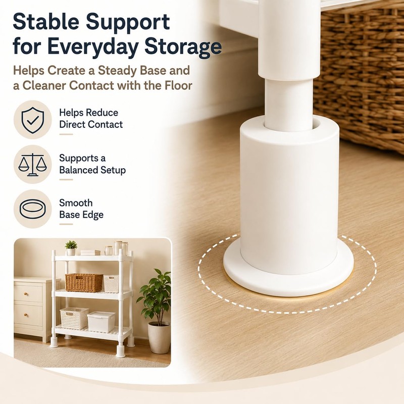 Replacement Feet and Caps Compatible with HDX Heavy Duty Shelving,