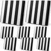 Newwiee 8pcs Patio Stretch Cushion Covers Stripe Outdoor Cushion Covers