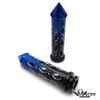 SMT- Black Blue Cruiser Motorcycle 22mm 7/8" Spike Hole Hollow-out