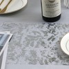2 x Silver Table Runner 275cm, 28cm Width Hollow Metallic