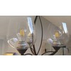 Seeded Bubble Glass Lamp Shade, LEDupdates 3 Pack Oversize Clear