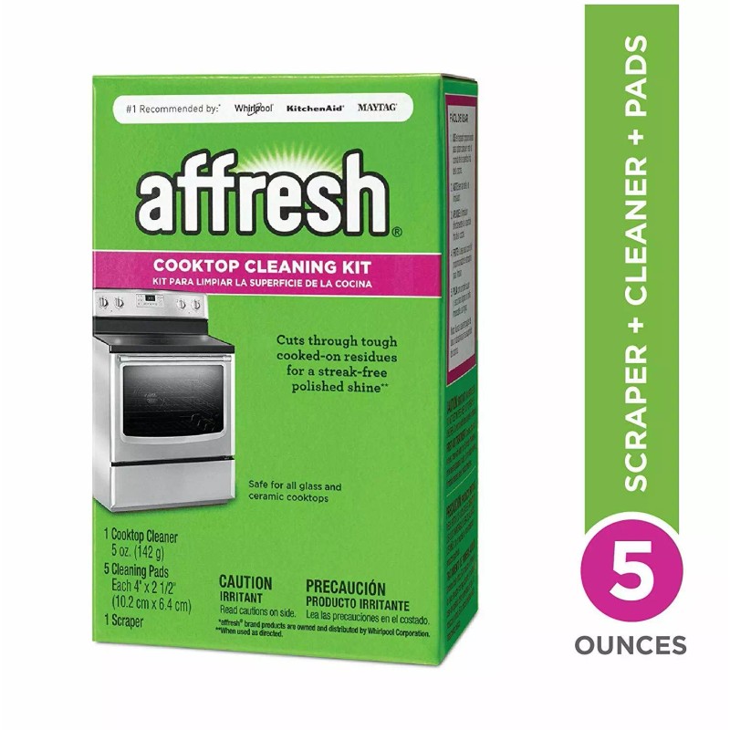 Affresh W11042470 Cleaning Kit (Cooktop Cleaner, Scraper and Scrub Pad)