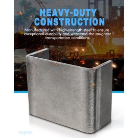 Aupar Heavy Duty Steel Weld On Stake Pockets for Trailer & Truck | Trailer Stake Pockets Fit Standard 2x4 Stakes | 12 Pack