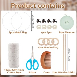 BEUNITONE Makramee Eulen Set für Erwachsene und Anfänger Makramee Eulen Wandbehang Set für Wohnzimmer Baumwollseil Eulen Dekoration Wandflure Boho Dekoration Handgewebte Eulen Makramee Wandkunst