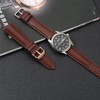 Quick Release Genuine Leather Watch Strap 20 mm Brown Replacement