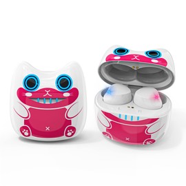 AMAFACE Kids Wireless Earbuds White Bluetooth Earbuds with Mic Charging Case 36H Playtime Noise Reduction IPX5 Waterproof Kids Earphone