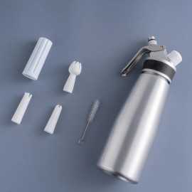 ROTASS 500ml Aluminum Alloy Whip Cream Dispenser Cream Whipper with 7 Day USA Local Deliverycolor: Silver