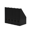 LANDRÉ Magazine File A4 Sturdy Cardboard 7cm Wide Black Pack