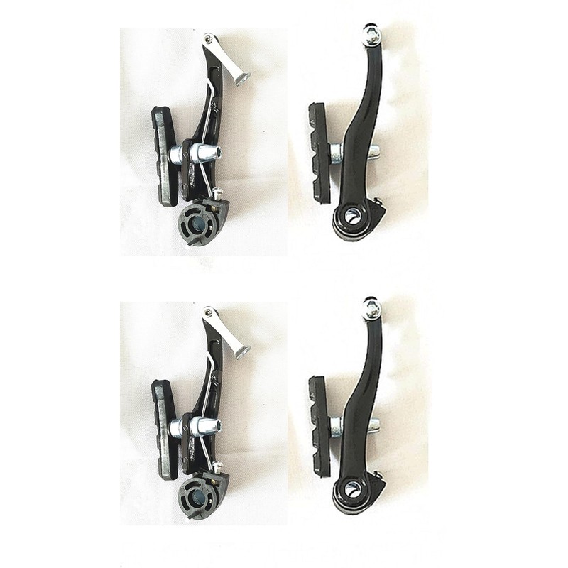 Complete V-Brake Set for Bicycles, Front & Rear MTB Brakes