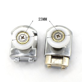 Set of 8 Single Shower Door Rollers Runners Wheels Pulleys 23 mm Diameter Top Bottom Bathroom Spare Parts