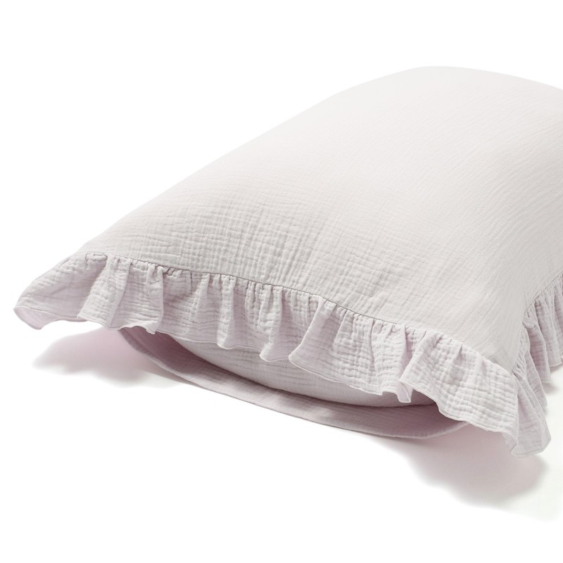 Francfranc Franc Ruffle Gauze Pillow Cover 70x50cm Light Purple Pillowcase