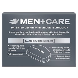 Dove Men Care Body + Face Bar Soap, Clean Comfort Mild Formula, 3.51 oz (100g) - 4 Bars4