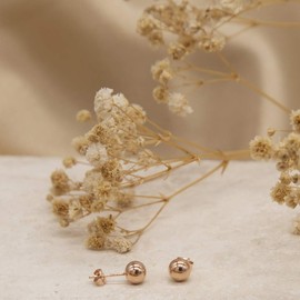 Carissima Gold Women's 9 ct Rose Gold 6 mm Ball Polished Stud Earrings