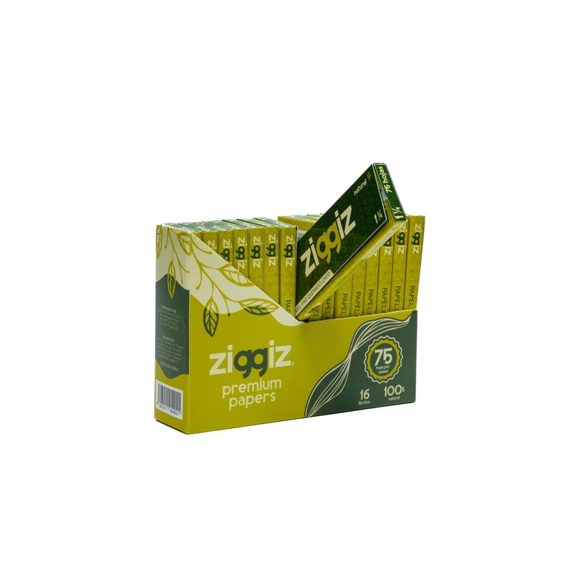 ZIGGIZ PAPEL PREMIUM PARA LIAR Presentación Display de 16 librillos