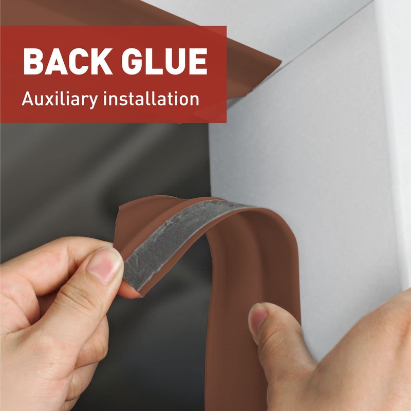 FOSLUOC Garage Door Seal Top and Sides Seal Strip Brown