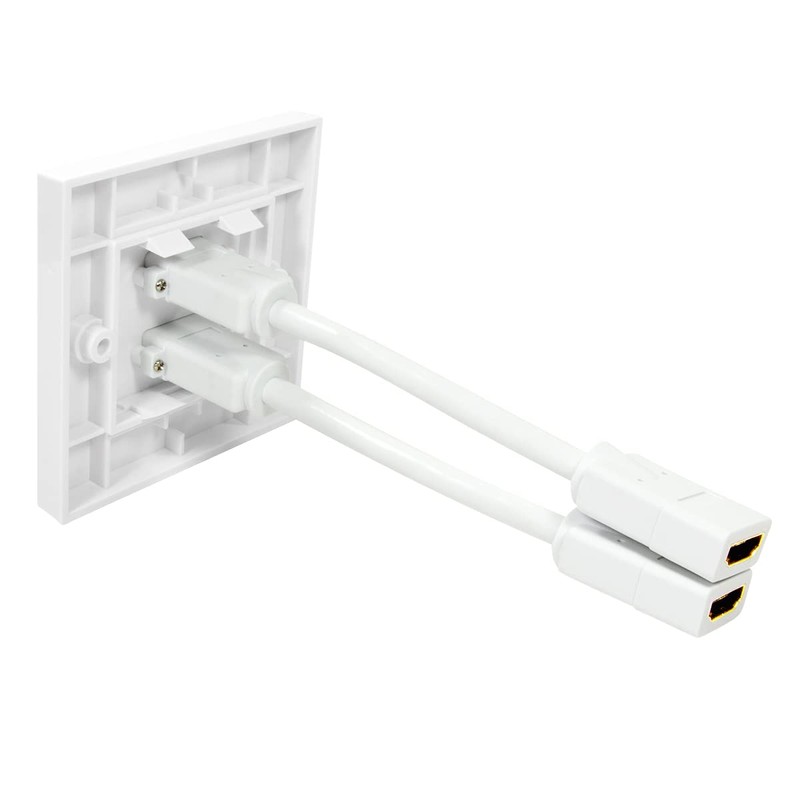 Logilink HDMI 2-Port Wall Socket Adapter - White