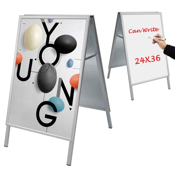 Sidewalk Sign for Indoor and Outdoor Signs - Open Aluminum